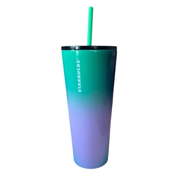 Starbucks Tumbler 24 oz Pink Green Blue Purple Stainless Steel READ - Picture 2 of 5